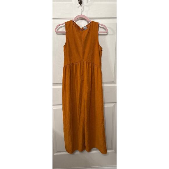 ASOS Minimal Jumpsuit with Ruching Detail and Keyhole Back in Mustard, 2 - Picture 4 of 10